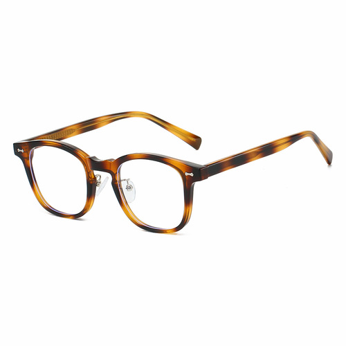 Men's and Women's 25th New Fashion TR90 Pin Foot Frame Glasses, Plain Overlays, Literary Leisure, Simple Anti-Blue Light