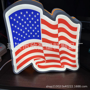 2024 new acrylic holiday party table decorations American flag indoor table with lighting props