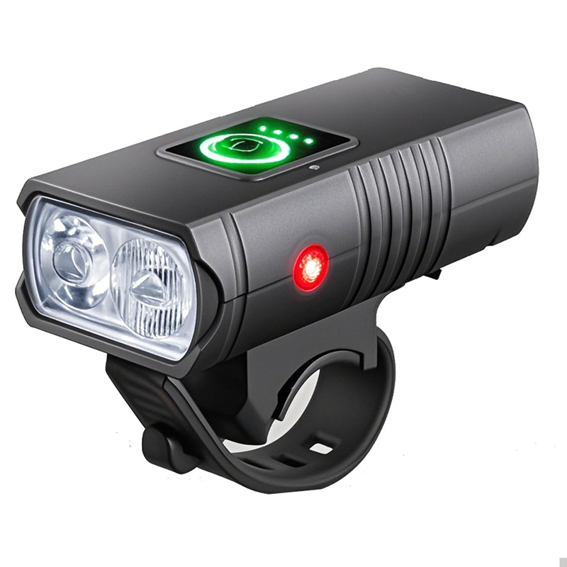 Bicicleta luz trasera equipo de conducción nocturna transfronteriza resaltado 5LED inteligente bicicleta de montaña roja USB carga luz delantera de advertencia