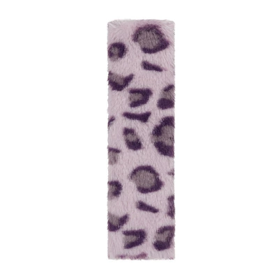 Car Interior Supplies, Seat belt shoulder pad - rabbit-fur-leopard-print-shoulder-pads-purple