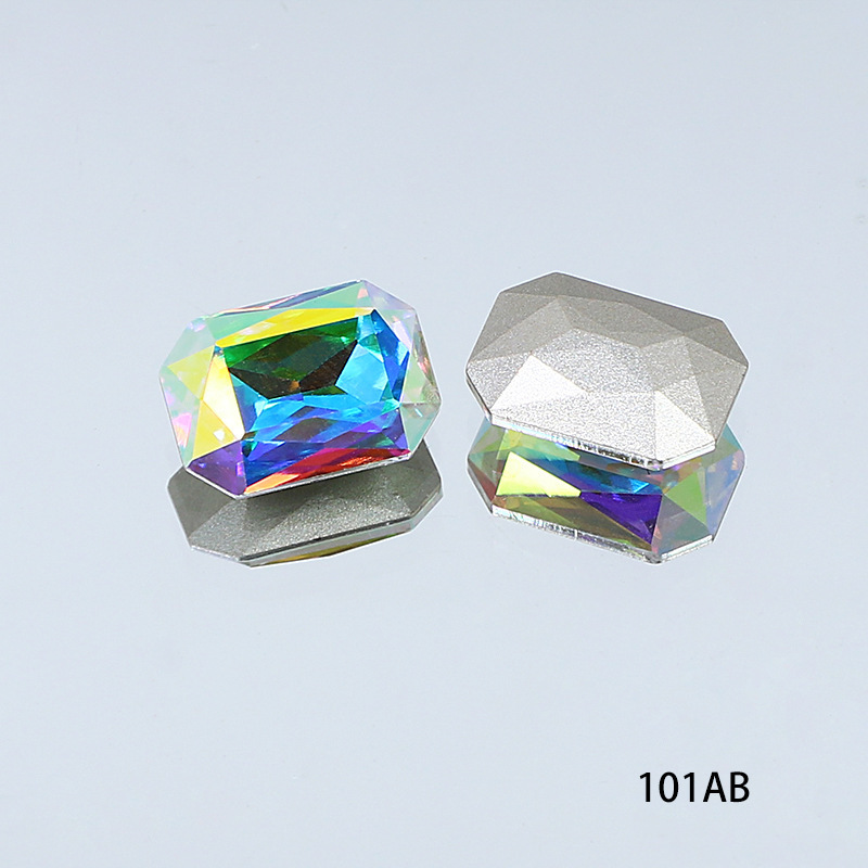 東洲クリスタル14*10長方形八角形ネイルアート尖底ラインストーンK9ガラスラインストーンDIY装飾品アクセサリー衣料品材料|undefined