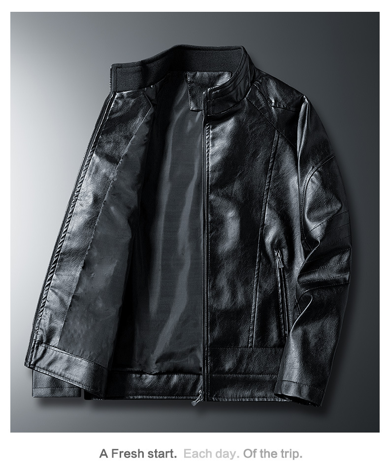 Men's Leather Jacket For Spring And Autumn Trendy Coat_voghion.com