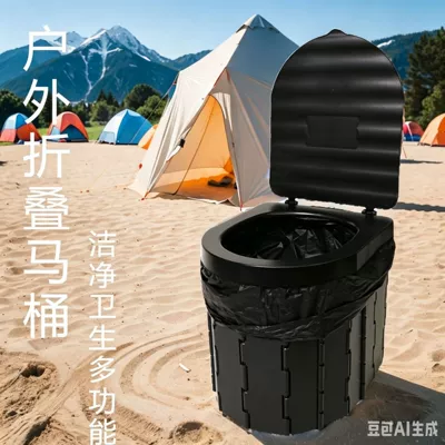 Travel Folding Car Toilet Outdoor Emergency New Portable Toilet Camping Anti-Odor Toilet Tent Wholesale