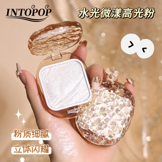 INTOPOP water light micro-overflow high-gloss powder natural makeup pearlescent flash lying silkworm eye shadow face brightening high-gloss powder
