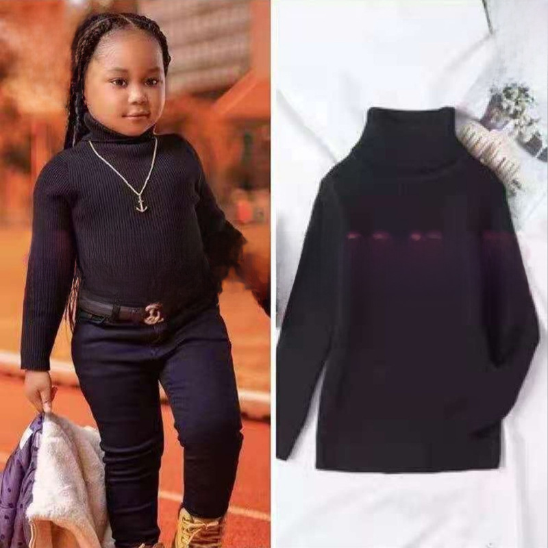 【Jinyong】Wholesale Dropshipping Women's Children's Knit Sweater Solid Color Simple Sweater European and American Trendy Children's Clothing