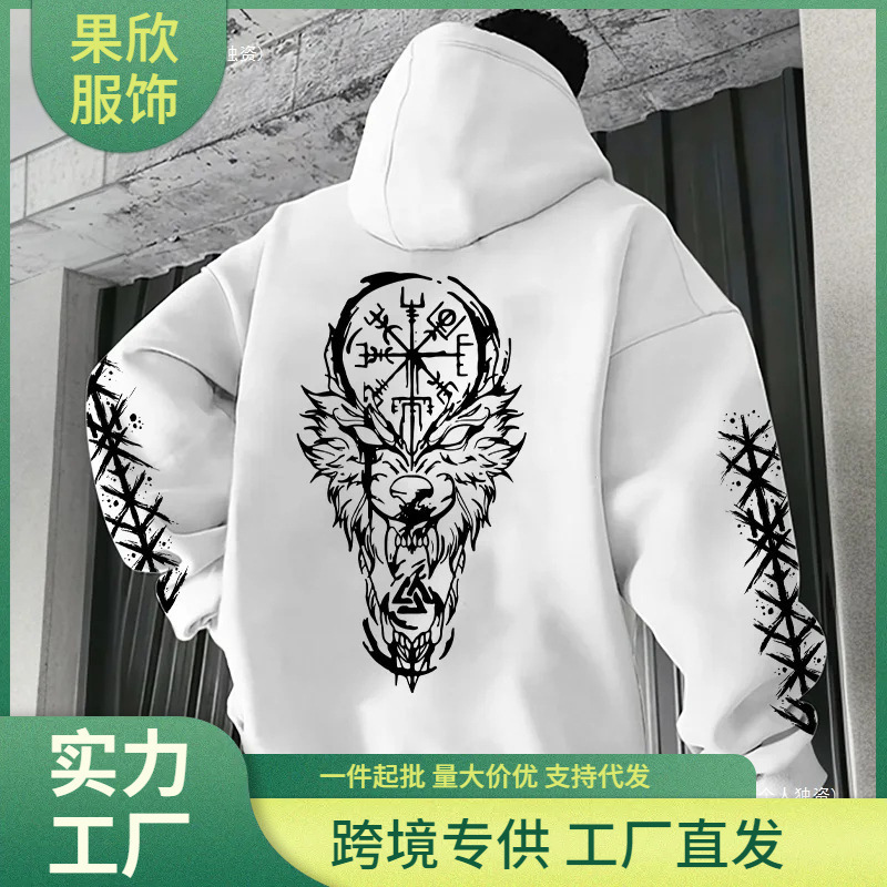 Cross-Border Fleece Sweatshirt 2025 Fashion Winter Autumn Casual Sports Jogger Tops Jacket Fashion Men's Sweatshirt Men