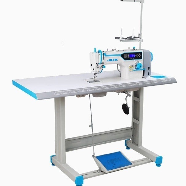 JK nueva máquina de coser industrial totalmente automática de cama plana para computadora, máquina de coser plana automática, máquina de coser eléctrica multifuncional para uso doméstico.