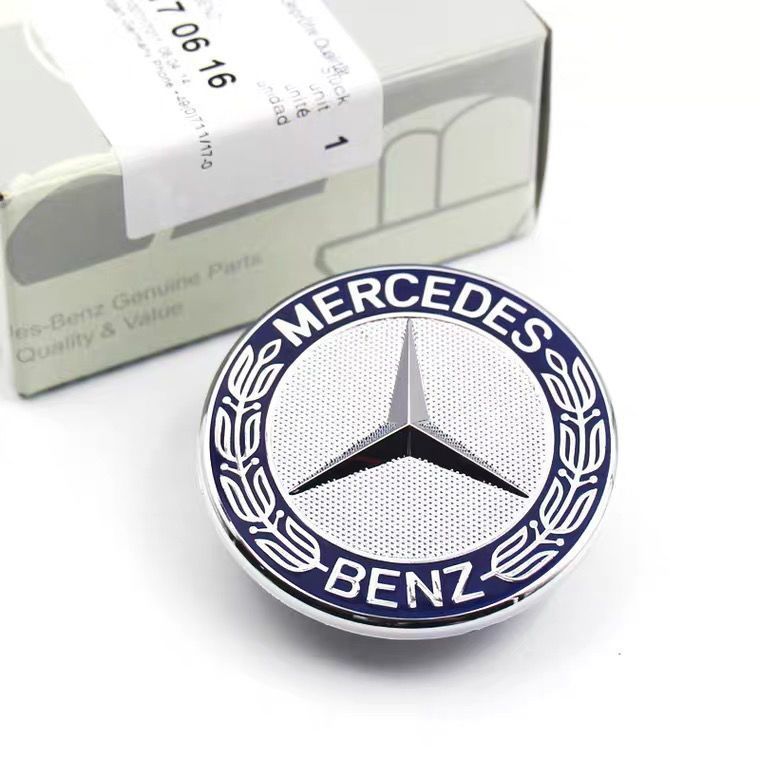 Mercedes-Benz Car Logo, Hood Emblem, A/B Class, Cla Class, Gle Class, S Class, C Class, Vito V260 Modified Black Front Flat Emblem
