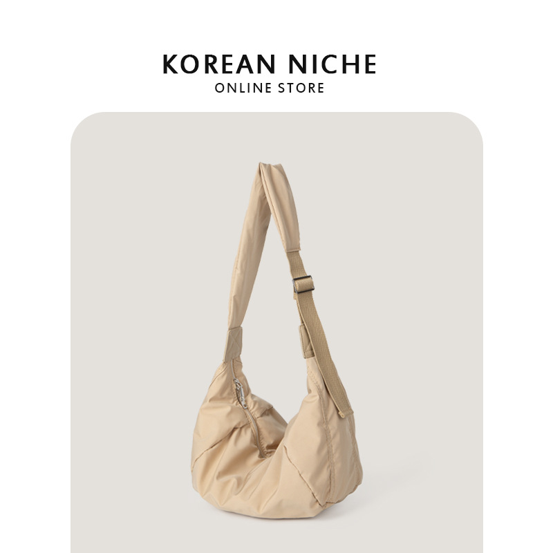 New Korean Dongdaemun Niche Lightweight Nylon Shoulder Crossbody Bag For Women Versatile Commuter Lazy Style Dumpling Bag - Thumbnail 2