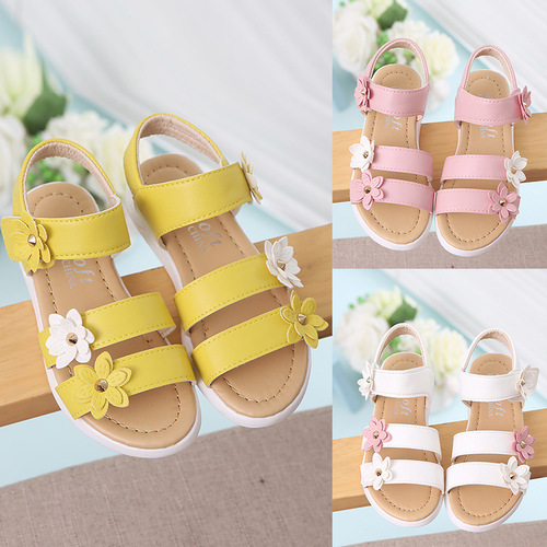 2025 Summer Girls' Children sandals, Flower Princess Shoes for Big Kids, Roman Shoes for Babies