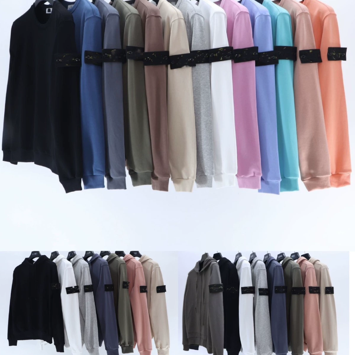 Весенний и осенний новый европейский и американский приливный бренд сплошной цвет свитера для мужчин и женщин