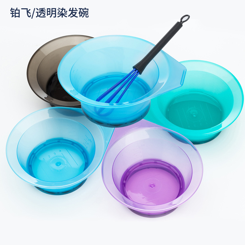 투명 헤어 컬러링 그릇 이발소 오일 베이킹 그릇 색상 일치 그릇 DIY 마스크 믹서 헤어 살롱 헤어 컬러링 헤어 도구