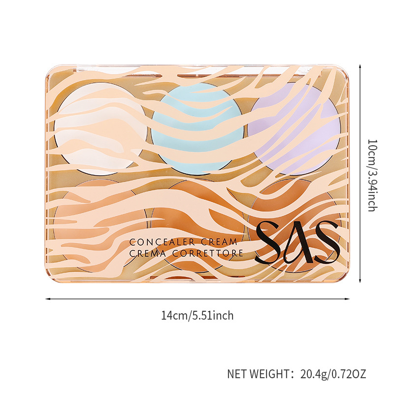 USHAS Europa y los Estados Unidos transfronterizos spot de seis colores placa impermeable de reparación de color de piel hidratante protector SAF024A + B