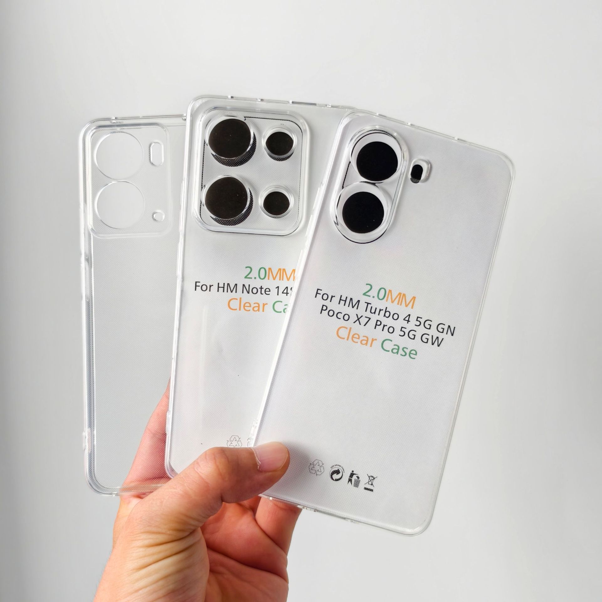 Suitable for Xiaomi Poco-M7Pro Thickeneded 2.0mm Transparent Soft Shell Xiaomi 15Pro All-Inclusive Mobile Phone Case Factory