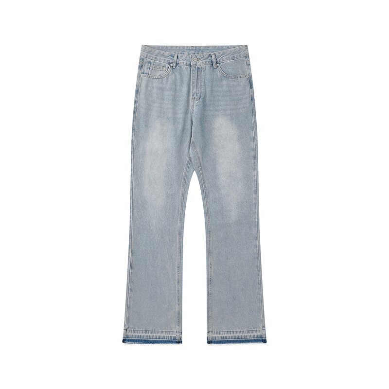 2025 New Men's Casual Straight-Leg Jeans Boyfriend Style Stacked Denim Trousers Four Seasons Trend Youth