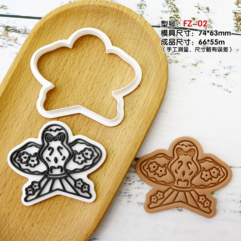 Molde de galletas de pez mariposa para fiesta de horneado DIY molde de flip 3D estereoscopio de prensa molde de corte de galletas de helada