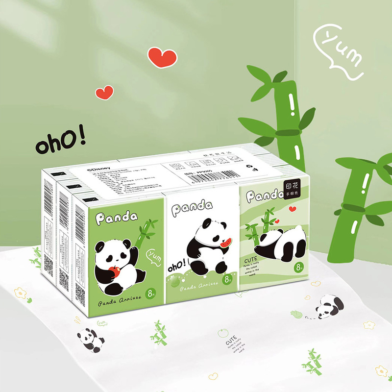 Fashion Panda Small Pack Paper Towel Handkerchief Paper Small Pack Printed Paper Towel Portable Paper Towel Student Small Pack Facial Tissue Fashion Panda Small Pack Paper Towel Handkerchief Paper Small Pack Printed Paper Towel Portable Paper Towel Student Small Pack Facial Tissue