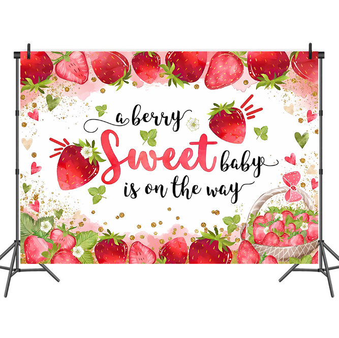 Amazon Photography Background Cloth Cartoon Strawberry Baby Baptism Girls Birthday Party Hanging Cloth Decorative Flag Cloth Amazon Photography Background Cloth Cartoon Strawberry Baby Baptism Girls Birthday Party Hanging Cloth Decorative Flag Cloth