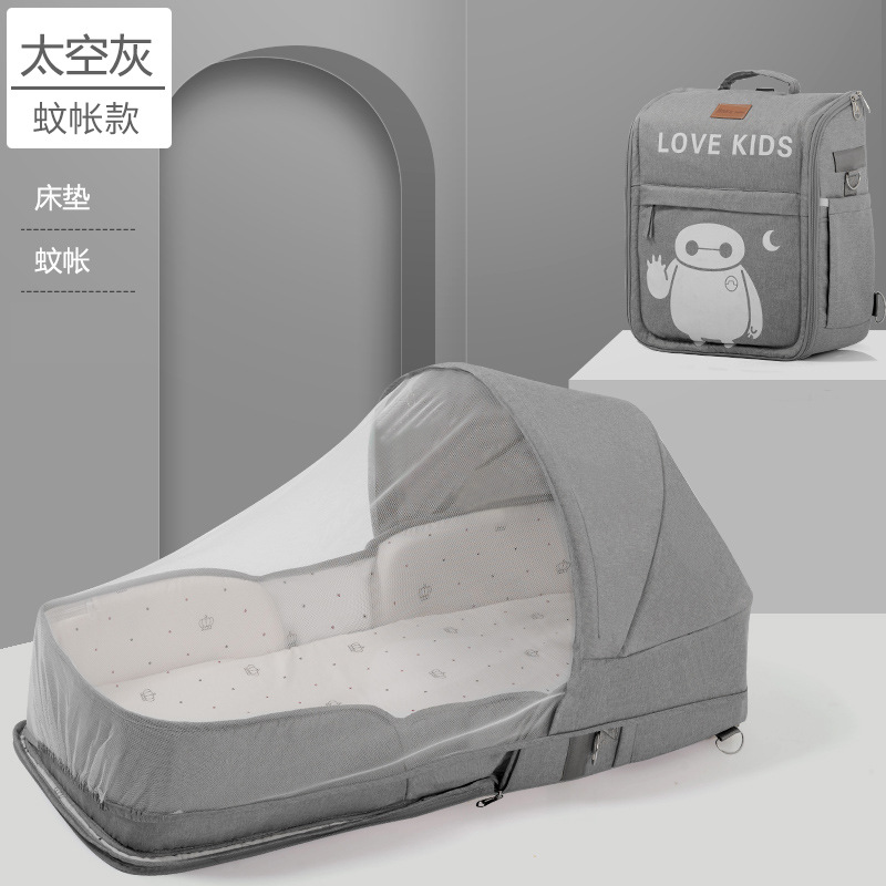 Cama de bebé portátil cama móvil cama plegable multifuncional bebé bebé image 7