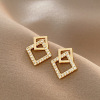 Fashion Jewelry Earrings Cute Dangle Gold Color Floral Flowe