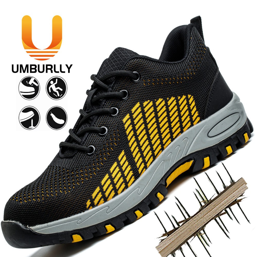 跨境新款劳保鞋男钢头透气劳保鞋秋冬安全防护鞋防砸防刺穿