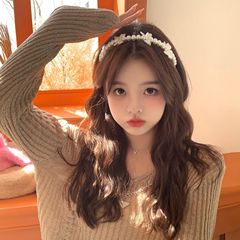 Winter Gentle Pearl Bow Hair Clip Sweet Compression Hairpin Fashion Girl Hair Accessory Korean Style Versatile Outdoor Hair Accessory