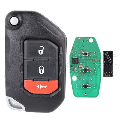 Suitable for Jeep Wrangler Car Keys - 4a-chip-433mhz-3-key-car-key