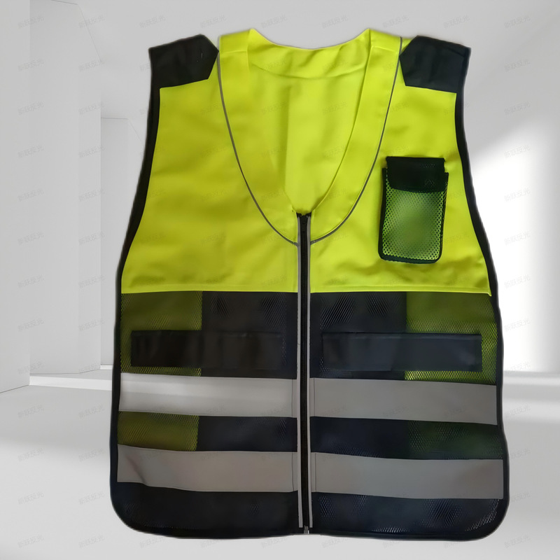 Orange Reflective Vest Safety Vest High Visibility Protective Clothing for Security Guards and Riders