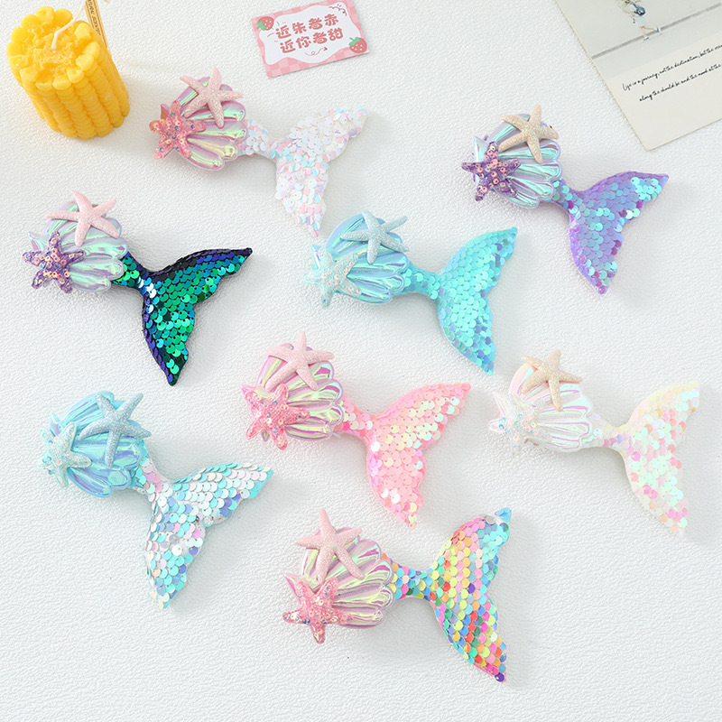Colorful DIY Mermaid Accessories, Shiny Pieces, DIY Shells, Starfish, Fabric Cotton-Filled Clothing, Semi-Finished Accessories