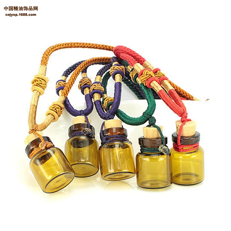 中国精油饰品网单扣节节高茶色瓶项链3.jpg