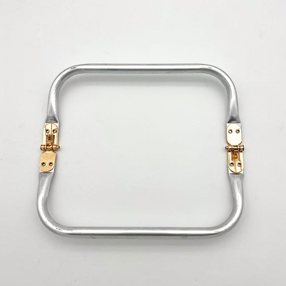 In stock: abrazadera de tubo de aluminio abrazadera de tubo de aluminio abrazadera de oro cuadrada abrazadera de oro abrazadera de bolso de mano decoración abrazadera de tubo de aluminio manganeso hardware