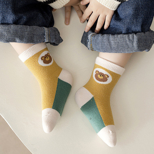 5 pairs Children's socks Autumn/Winter Mid-calf Girl's socks 6-12 years old Student Boy's socks Cartoon Kids socks Baby socks Spring/Autumn socks