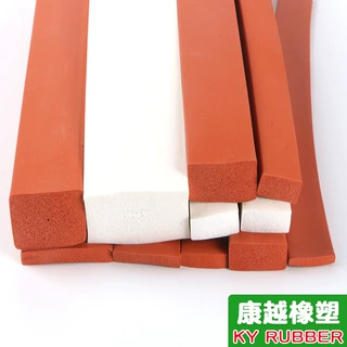 耐高温硅胶发泡密封条23456mm单面背胶自粘硅胶海绵平板方条扁条