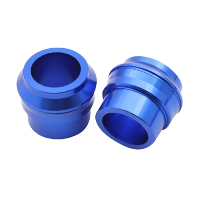 Motorcycle aluminum alloy front and Motorcycle wheel hub - blue-front-spacer-sleeve