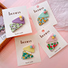 In the early summer, macaron color triangular floral BB clip Korean children's colored gauze bangs and bangs, babies, baby hair cards