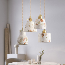 怀旧复古卧室床头灯创意三头餐厅民宿吧台玄关服装店水磨石吊灯