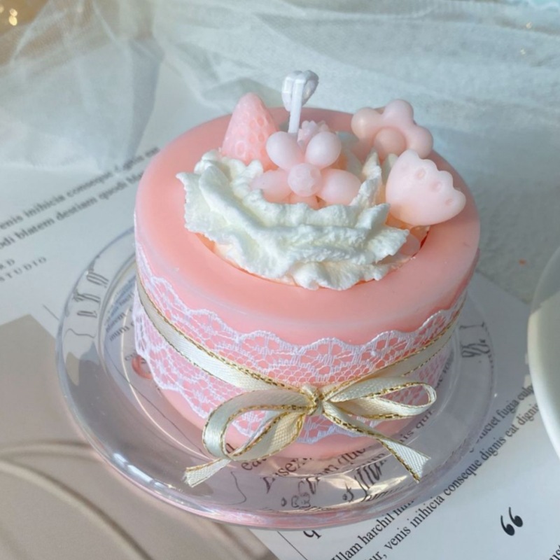 Pastel pequeño rosa claro (7*7*5,5)
