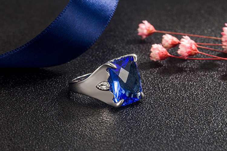 Fashion Lingge Copper Rings Plating Zircon Copper Rings