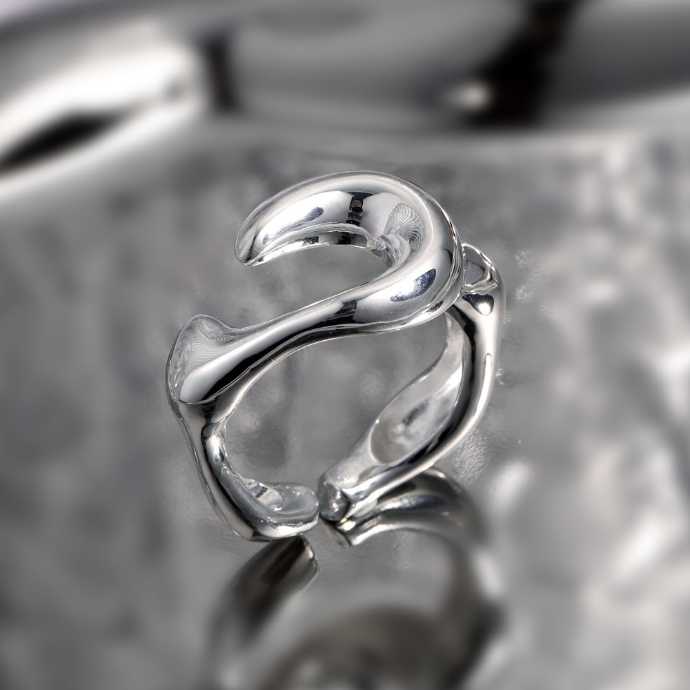 Fashion Round Sterling Silver Plating Inlay Gem Rings 1 Piece