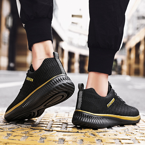 Cross-border large size men's shoes spring and summer new outdoor sports shoes men's and women's running shoes daily fly woven casual shoes wholesale