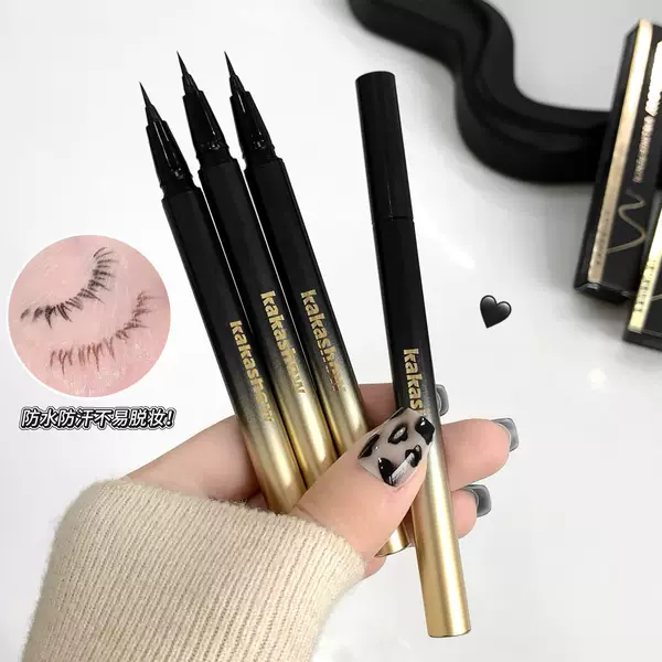 Kakashow Natural-Looking Liquid Eyeliner Pen, Slim and Waterproof, Sweat-Proof, Not Easy to Smudge, Lower Lash Line Eyeliner Pen
