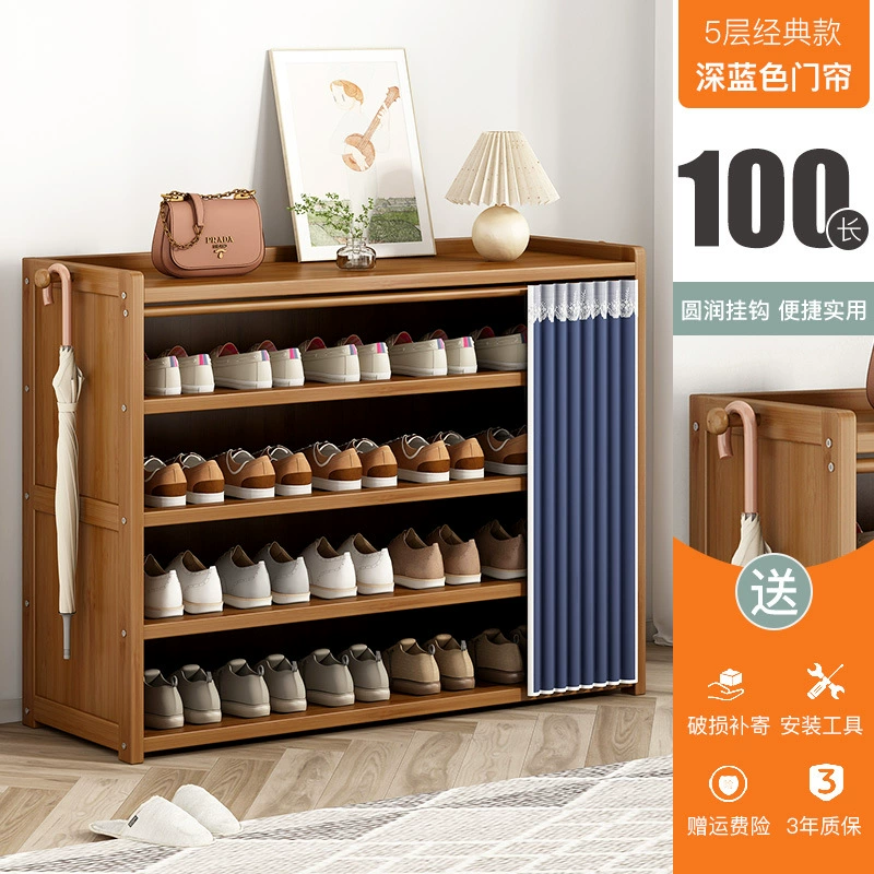 Shelf Rack Shoe Cabinet Solid Wood Multi-tier Shoe Rack from Yomiego