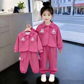 女童春季套装2026新款儿童装女宝宝春装衣服女孩洋气工装两件套潮
