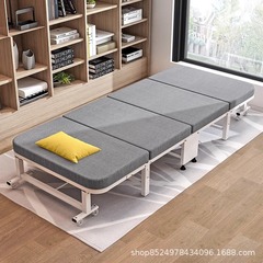 昼休み折り畳みベッドシングルベッドオフィス携帯ベッド家庭用介護簡易ベッドステルス四つ折りベッド昼寝ベッド