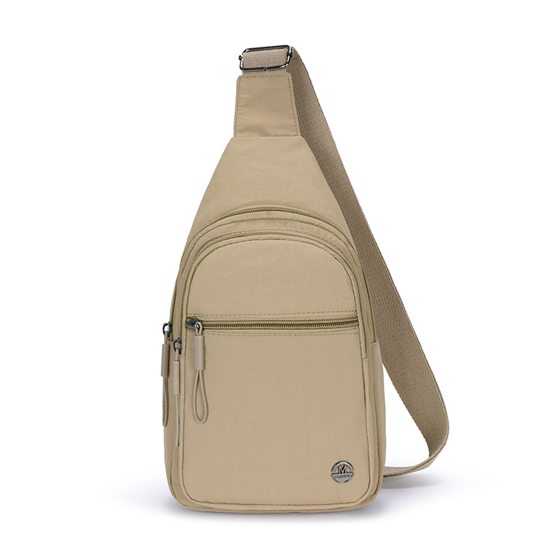 Bolso de pecho para mujer de nuevo estilo de comercio exterior Bolso de hombro de nailon de todo fósforo de moda de viaje al aire libre Bolso de mensajero casual simple de color sólido