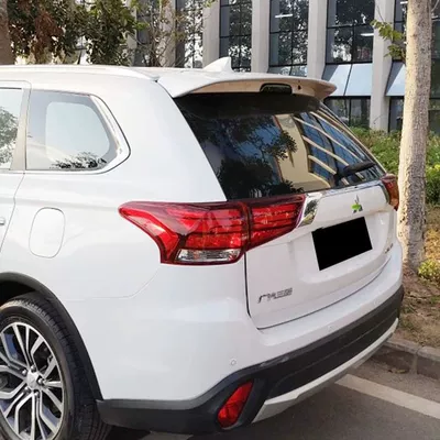 Mitsubishi Outlander Large Rear Spoiler Fixed wind wing - painted-tail-pearl-white