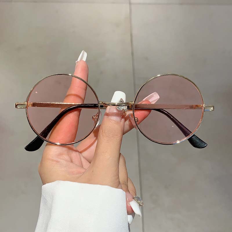 42g Weight Full Frame Glasses Structure Sunglasses Classification PC, UV400 Protection Lens Material Round Frame Glasses Style Travel Occasion Color Block Pattern Women's Gender Business, Simple Style Style Gold Color Business Simple Style Color Block PC UV400 Protection Round Frame Full Frame Women's Sunglasses 6
