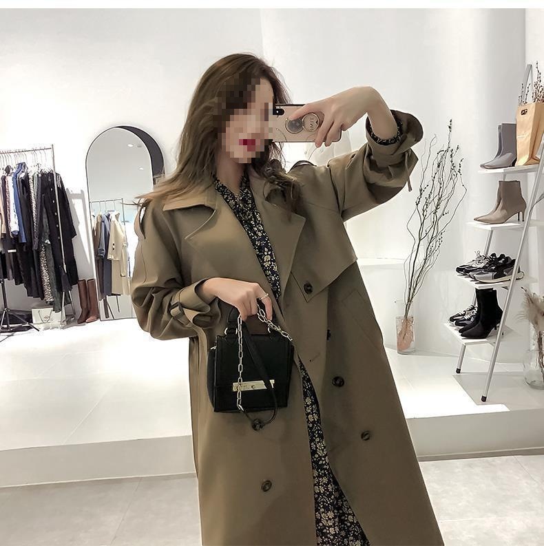 Eleganter Damen Trenchcoat Für Den Herbst Mittellang Fallend_voghion.com