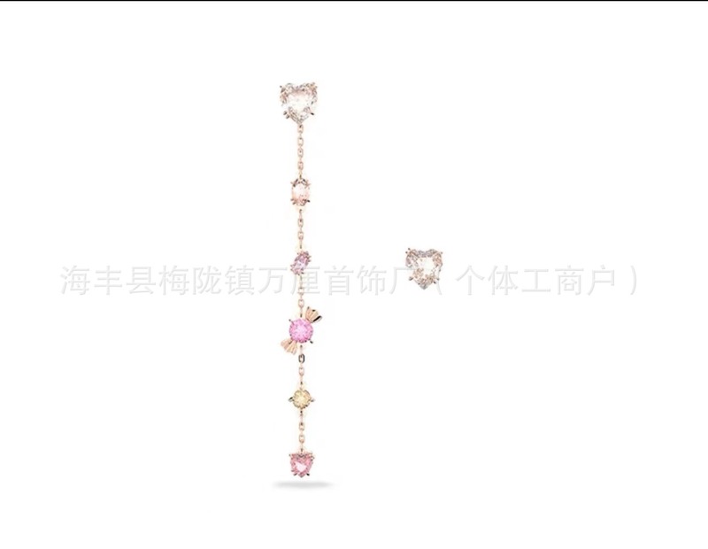 施华洛水晶世奇灵动天鹅跳动的心耳环施家高版本恶魔之眼耳钉女|undefined