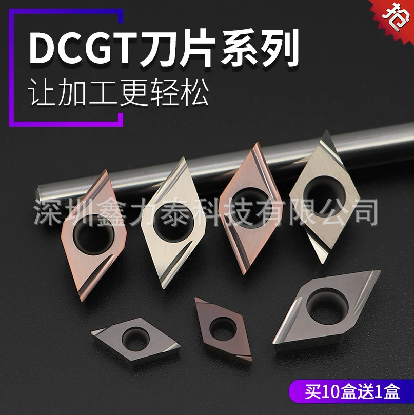 Фреза алмазная ромбовидная 55 градусов для тонкой обработки, пластина DCGT11T301ER-U/070202 для внутренней обточки стальных деталей